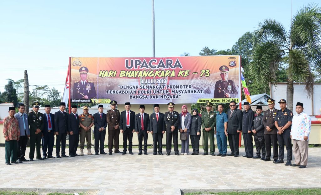Bupati Hadiri Syukuran Hari Bhayangkara Ke-73 di Mapolres Konsel