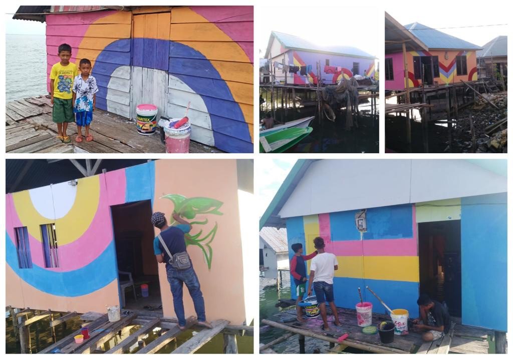 Pemda Konsel Launching Kampung Pelangi di Desa Langgapulu