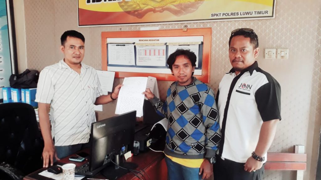 Diduga Lakukan Kekerasan Terhadap Wartawan, Suparjo Dilaporkan Ke Mapolres Lutim