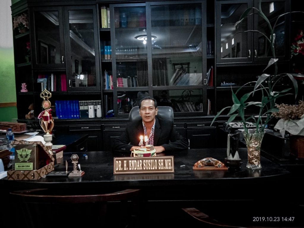 Di Ultahnya Yang Ke 47 Tahun Dr H Endar Susilo SH MH ; Khoirunnas Anfa Uhum linnas, Bermanfaat Bagi Orang Lain