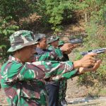 Ratusan Anggota Kodim Sragen Latihan menembak