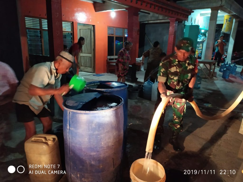 RS Assalam Bekerja Sama Dengan Koramil 16/Miri, Adakan Baksos Air Bersih