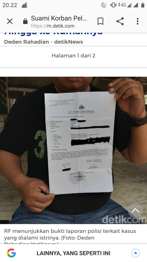 Suami Korban Pelemparan Sperma Sempat Buru Pelaku Hingga ke Rumahnya