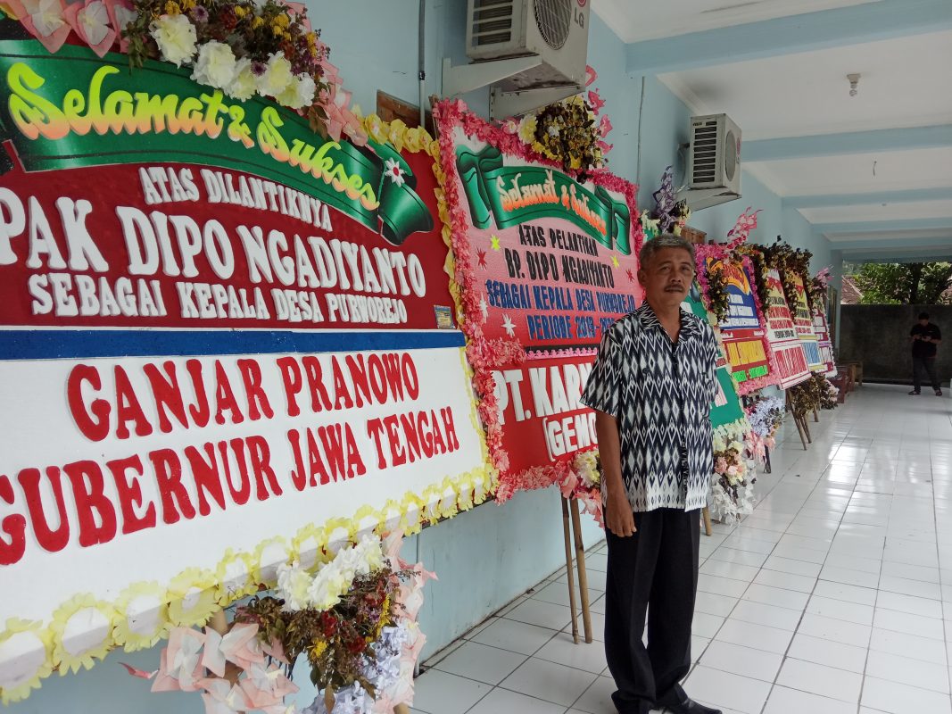 Terkait Kiriman Ucapan Karangan Bunga dari Ganjar Pranowo, Ini Jawaban Kades Purworejo