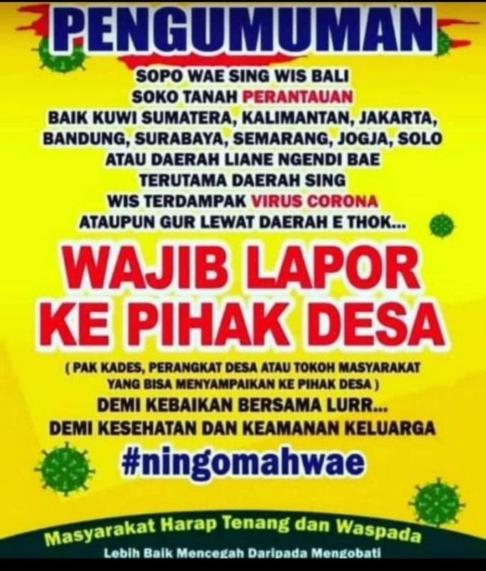 Desa Kertonatan Sukoharjo Warganya Negatif Covid 19