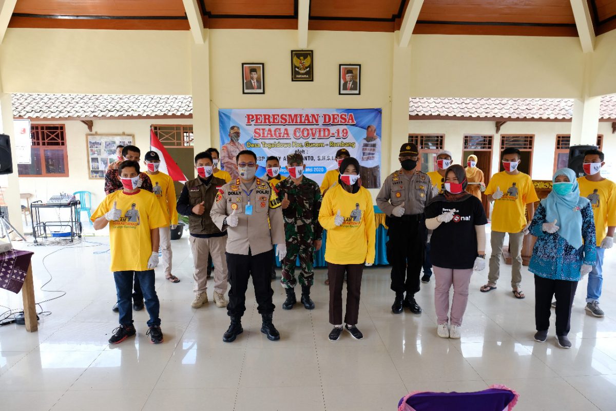 Desa Tegaldowo Kecamatan Gunem Rembang menjadi Desa Siaga Covid-19