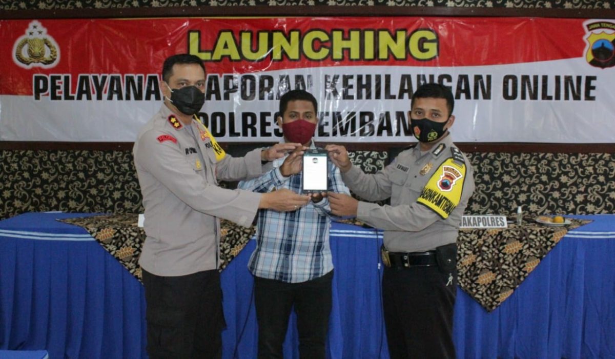 Polres Rembang Menlaunching Pelayanan Laporan Kehilangan