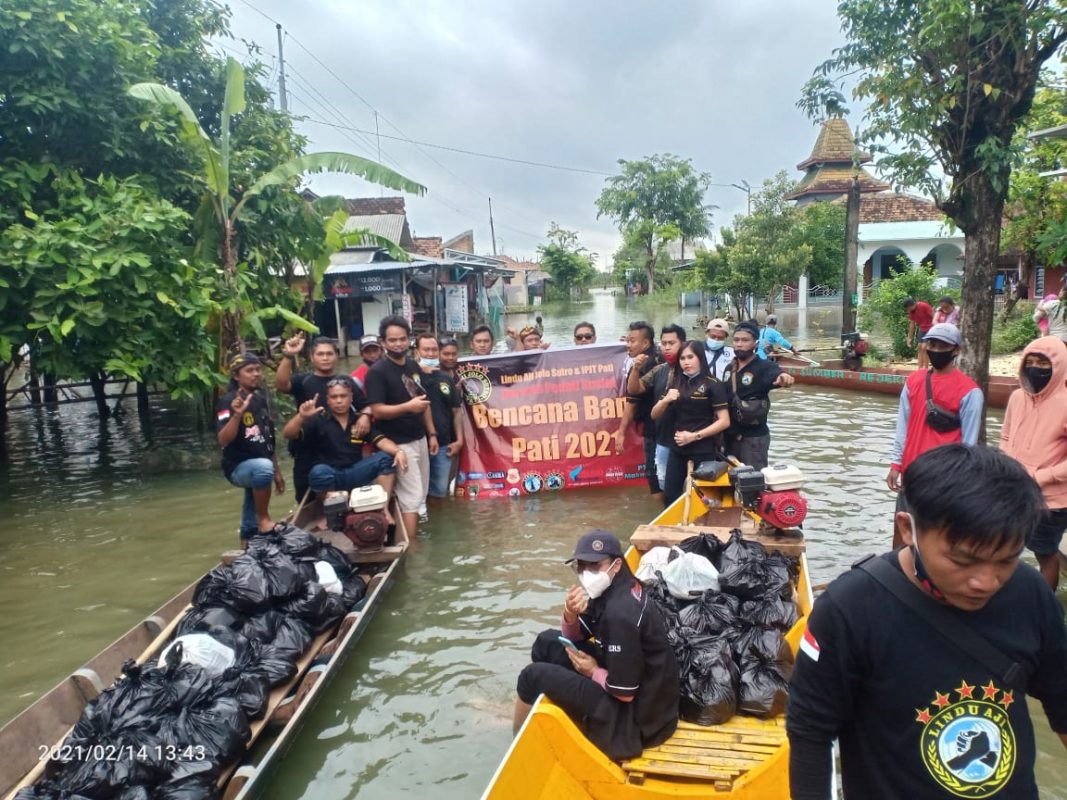 IPJT Bersama DPC Lindu Aji Bersatu Peduli Banjir Di Kabupaten Pati.