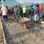 Kegiatan TMMD Sengkuyung Tahap I TA 2021 Di Desa Kerten, Kec. Gantiwarno -Klaten, Laksanakan Pengecoran Jalan