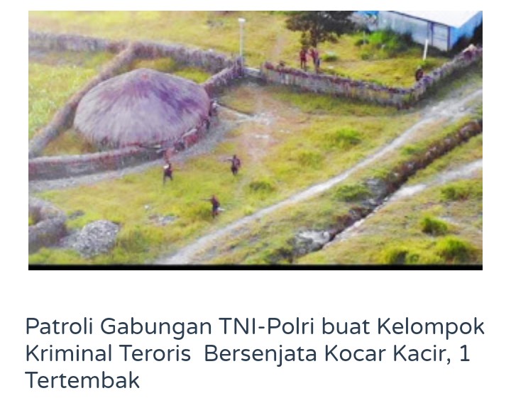 Patroli Gabungan TNI-Polri Sisir Teroris Bersenjata, 1 Teroris Tertembak