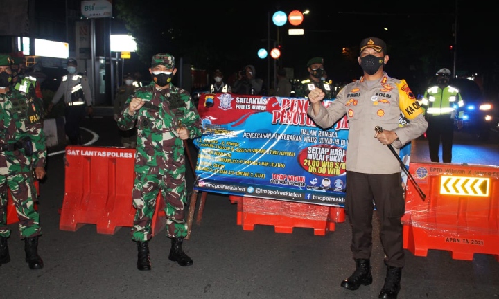 Patroli Penegakkan PPKM di Wilayah Klaten