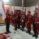 Prosesi pelantikan Pengurus Ranting Pemuda Pancasila se-Kecamatan Kalijambe