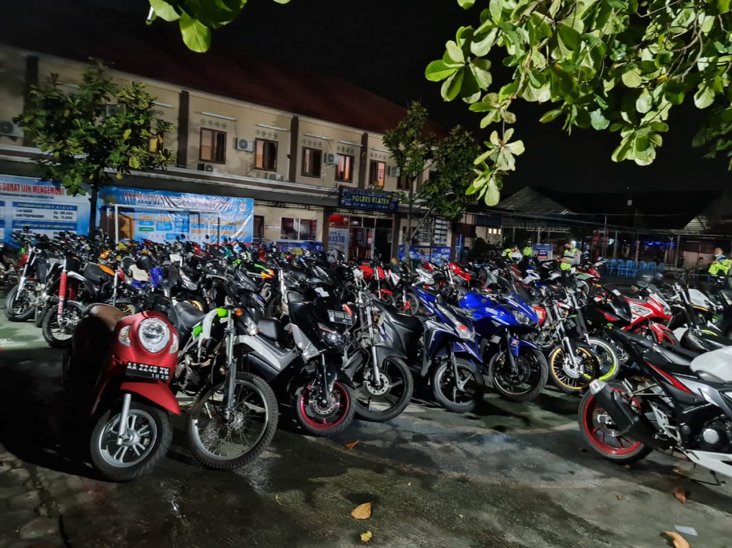 Operasi Knalpot Brong di Polres Klaten, Sebanyak 87 Terjaring