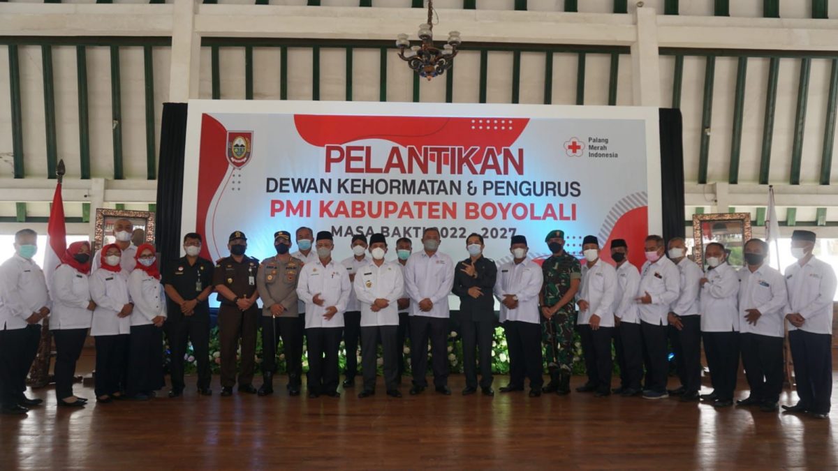 Pengurus PMI Boyolali di Lantik, Makin Sinergis Dengan Ketua Pengurus H.Sunarno, SE