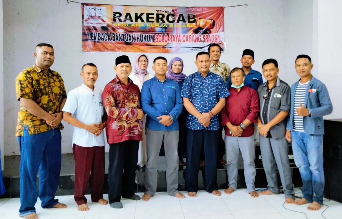 Rakercab LBH Soloraya Cabang Sragen  di Resto Pondok Ariih Gemolong Sebagai Awal Kemajuan dan Perkembangan