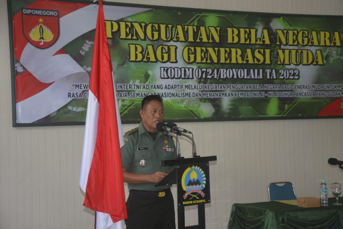 Kodim Boyolali Gelar Penguatan Bela Negara Kepada Generasi Muda