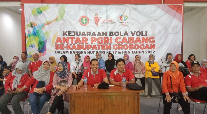 Kejuaraan Bola Voli  Antar PGRI Tingkat Cabang Se-Kabupaten Grobogan Menyedot Animo Penonton