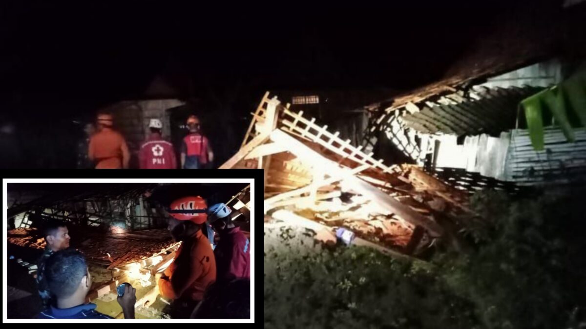 Angin Puting Beliung Amuk dan Robohkan Rumah Warga Telawah Grobogan