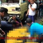 Jalan Rusak Dan berlubang Menggakibatkan kecelakaan Tabrakan Sepeda Motor Vs Truck Satu Orang Meninggal Dunia