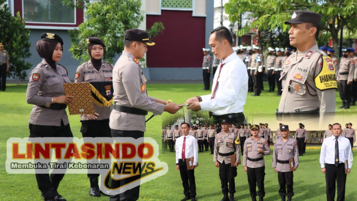 Polres Gunungkidu Laksanakan Upacara Korp Raport Kenaikan Pangkat Pengabdian & Pemberian Reward Personil