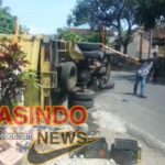 Truck Pengangkut Air Mineral Mengalami Kecelakaan Tunggal Terguling Di Jalan Wonosari – Karangmojo