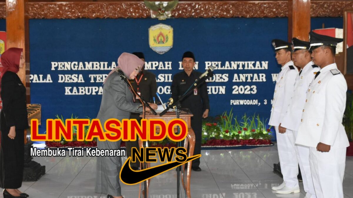 Tiga Kepala Desa Hasil Pemilihan  PAW di Lantik Bupati Grobogan