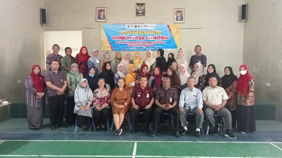 Desa Masaran Mengadakan Rembug Desa Stunting, Siapkan Generasi Cerdas Tahun 2045