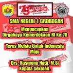 iklan Hari Kemerdekaan RI Ke 78 Tahun, SMA Negeri 1 Grobogan