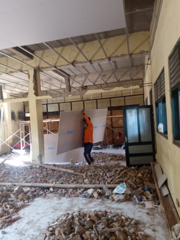 Pelaksanaan Rehab RPS SMK Muhammadiyah 2 Sukoharjo, di Duga Melanggar Prosedur