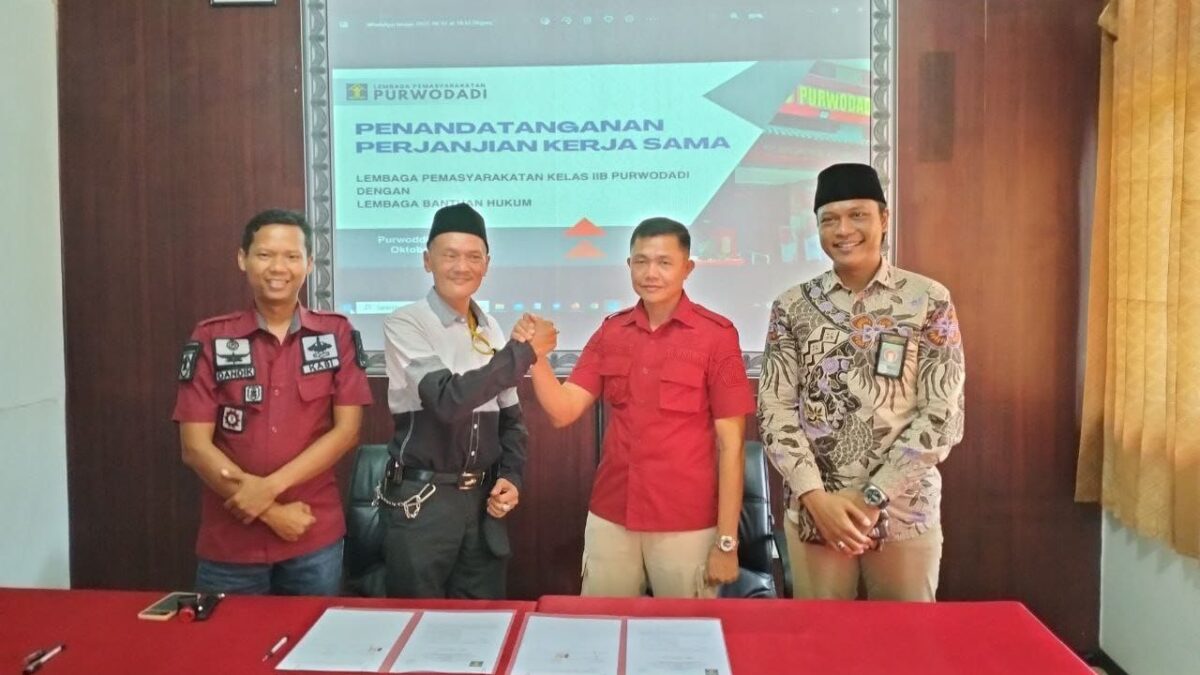 Lapas Kelas IIB Purwodadi Jalin Kerjasama Dengan Pos Bantuan Hukum LPBHNU Grobogan