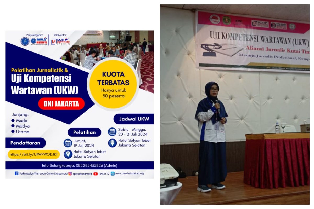 Semakin Berkualitas, PWO Dwipa Gencarkan UKW untuk Wartawan Indonesia