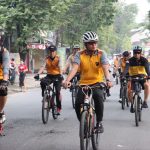 Kapolres Grobogan Bersepeda Santai, Pastikan Logistik Pemilu 2024 Aman