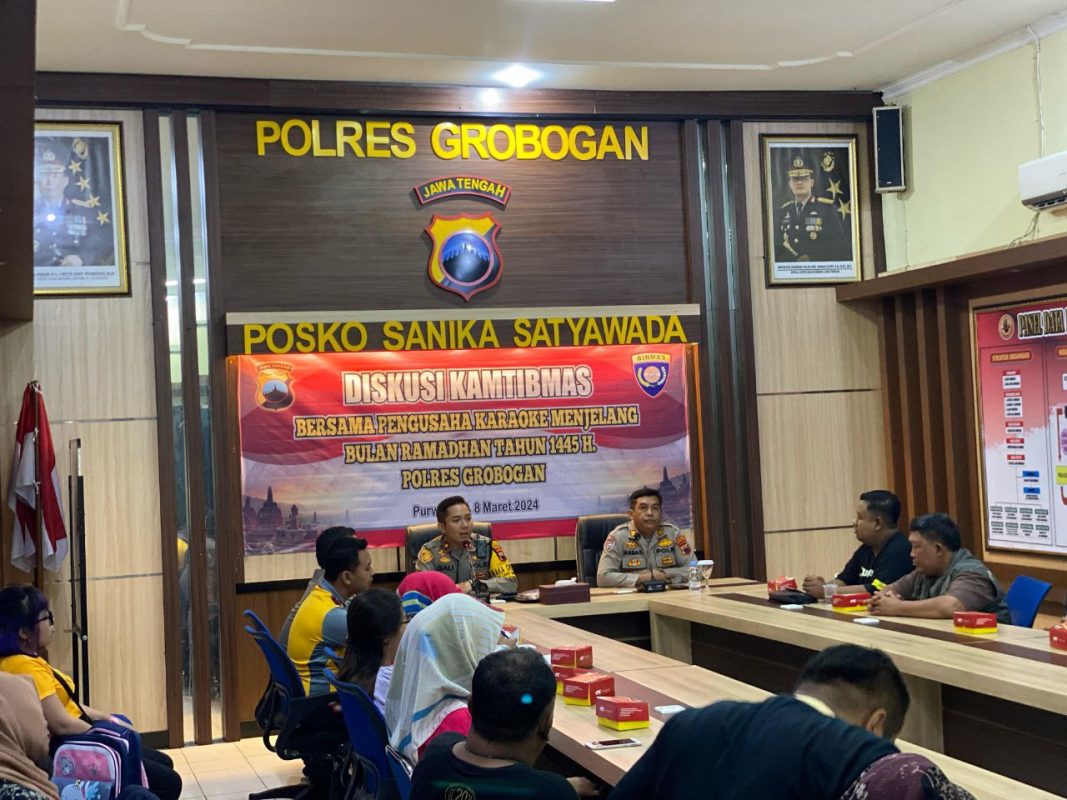 Polres Grobogan Rangkul Pengusaha Kafe dan Karaoke Untuk Tutup di Bulan Ramadhan