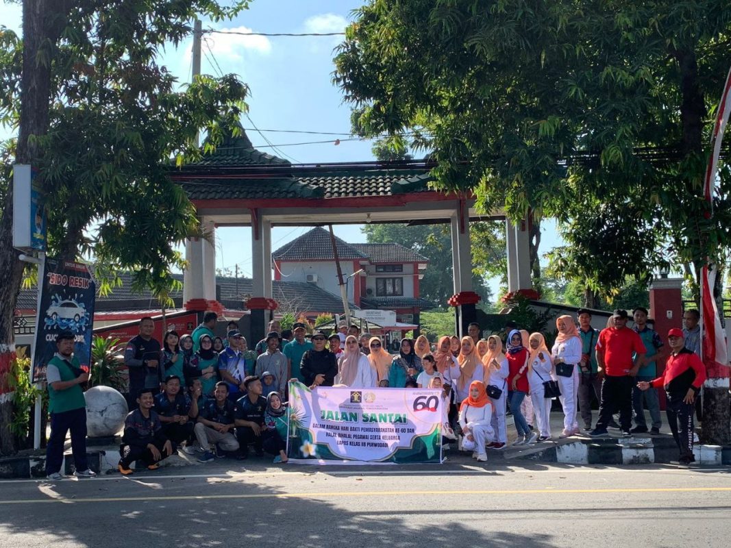 Jalan Santai di Gelar Lapas Purwodadi Sebagai Ajang Mempererat Kekeluargaan dan Menjaga Kesehatan