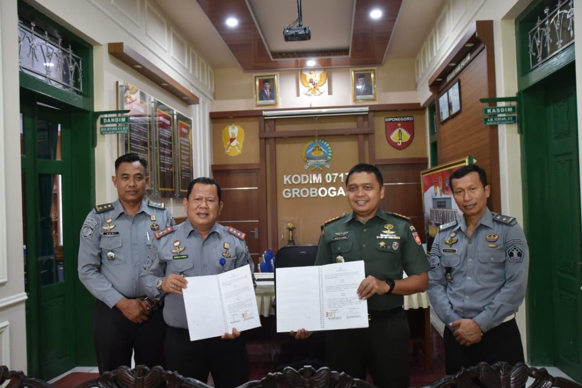 Kodim 0717 Grobogan Bersama Lapas Kelas IIB Purwodadi Jalin Kerjasama Dalam Rangka Memperkuat Pengamanan