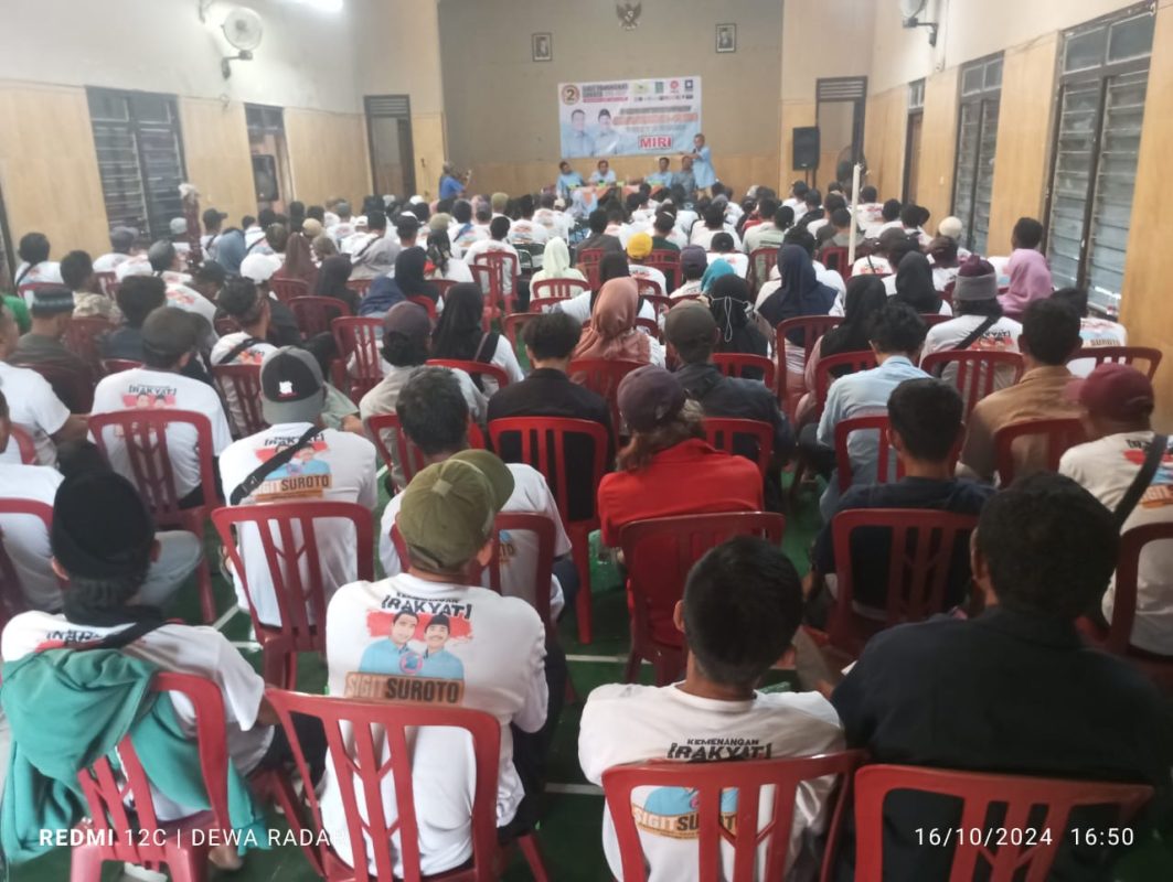 SIP~TO Kerahkan Relawan Pemenangan Dengan Pengukuhan KORTE di Kecamatan Miri, Optimis Bisa Menang Telak