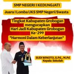 SMPN 1 Kedungjati: Selamat Hari Jadi Kabupaten Grobogan ke 299 “Harmoni Dalam Keberlanjutan”