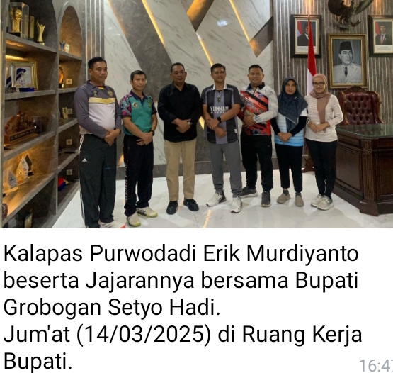 Perkuat Sinergitas, Kalapas Purwodadi Silaturahim ke Bupati Grobogan