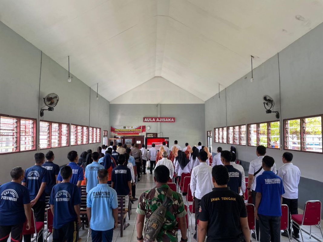 Lapas Purwodadi Hadiri Kegiatan Tasyakuran Hari Bakti Pemasyarakatan Ke 61 Secara Virtual