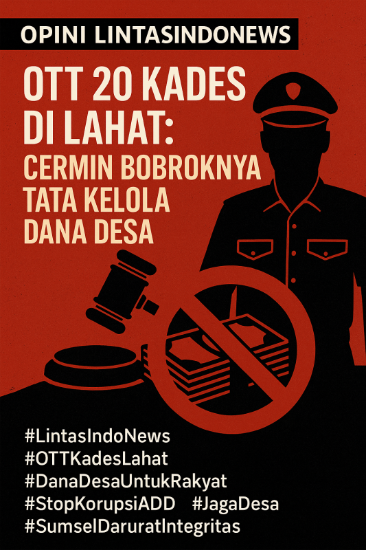 OTT 20 Kades di Lahat: Cermin Bobroknya Tata Kelola Dana Desa