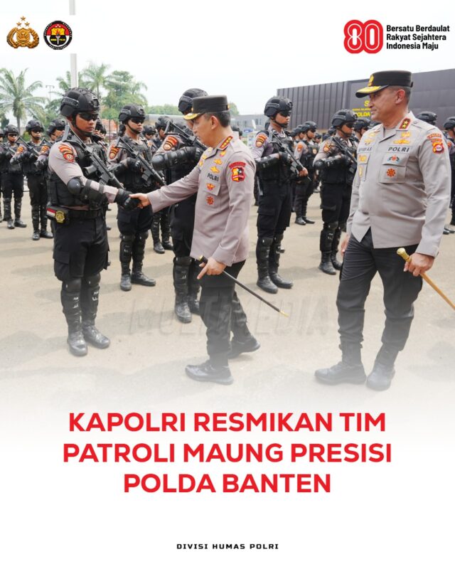 Kapolri Resmikan Tim Patroli Maung Presisi Polda Banten untuk Tekan Kriminalitas