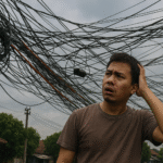 Tiang Kabel Internet Semrawut di Sragen: Layanan Digital Jalan Terus, Regulasi Tertinggal?