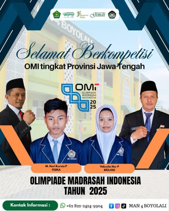 Dua Siswa MAN 4 Boyolali Siap Guncang Olimpiade Madrasah Indonesia 2025 di Semarang!