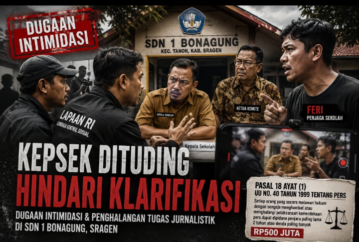 Mau Dikonfirmasi Usai Acara Perpisahan, Oknum Kepala Sekolah di Sragen Diduga Intimidasi Aktifis dan Awak Media
