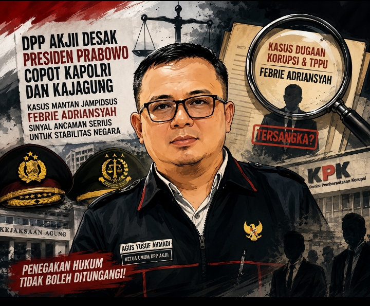 DPP AKJII Desak Presiden Prabowo Evaluasi Kapolri dan Kajagung, Soroti Penanganan Kasus Eks Jampidsus Febrie Adriansyah