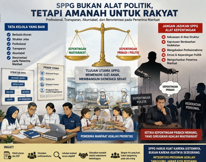 Jangan Biarkan SPPG Menjadi Alat Kepentingan: Ketika Profesionalisme Kalah oleh Kedekatan
