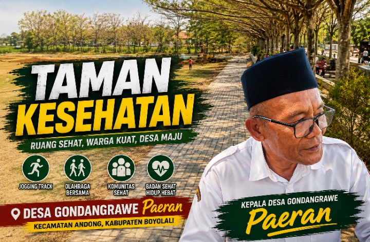 Jogging Track Gondangrawe, Diharapkan Menjadi  Taman Kesehatan dan Ruang Warga Untuk Berolahraga