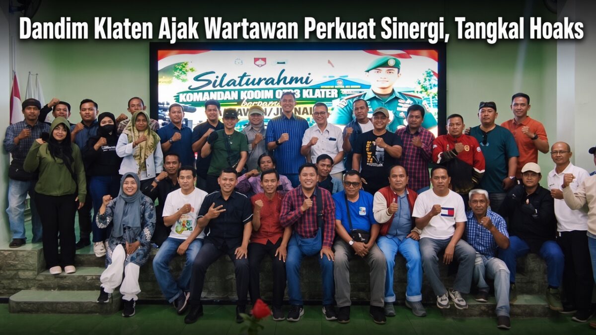 Dandim Klaten Ajak Wartawan Perkuat Sinergi, Tegaskan Media Punya Peran Penting Tangkal Hoaks