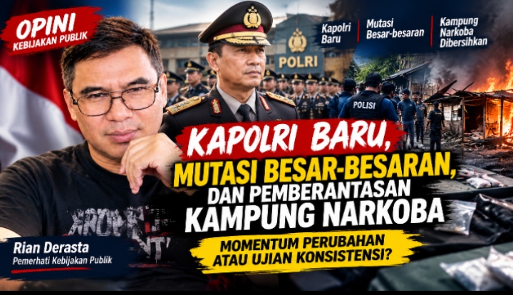 Kapolri Baru, Mutasi Besar-besaran, dan Pemberantasan Kampung Narkoba: Momentum Perubahan atau Ujian Konsistensi?