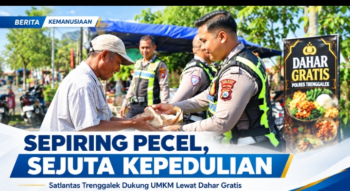 Dari Sepiring Pecel untuk Rakyat: Satlantas Trenggalek Buktikan Kepedulian Bisa Menggerakkan Ekonomi Lokal